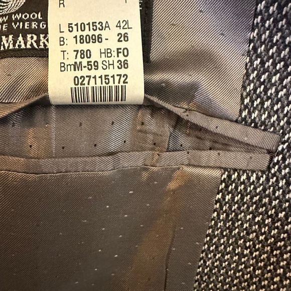 Calvin Klein Men's Gray Wool Blazer Size 42 L - Picture 5 of 7